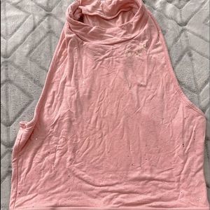 Pink glitter crop top/sports bra